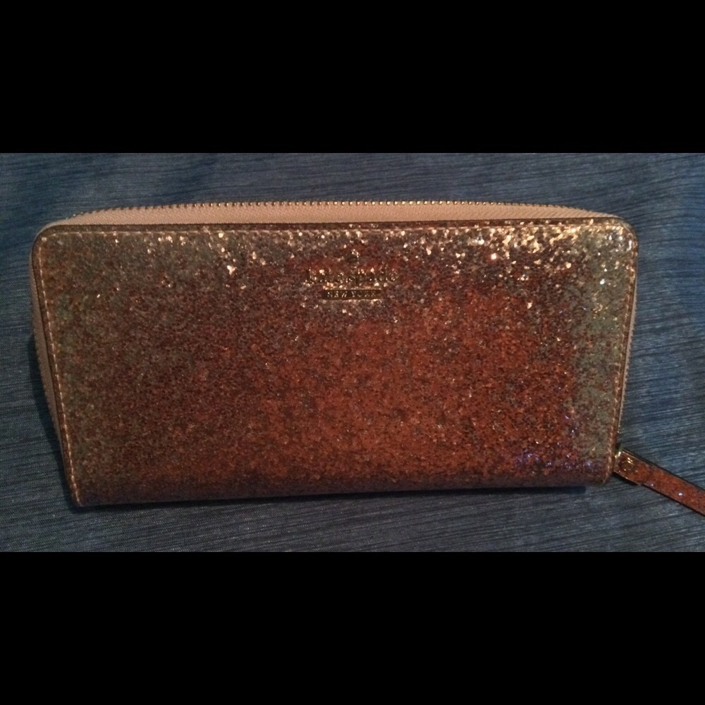 Kate Spade glittery sparkly shimmery wallet